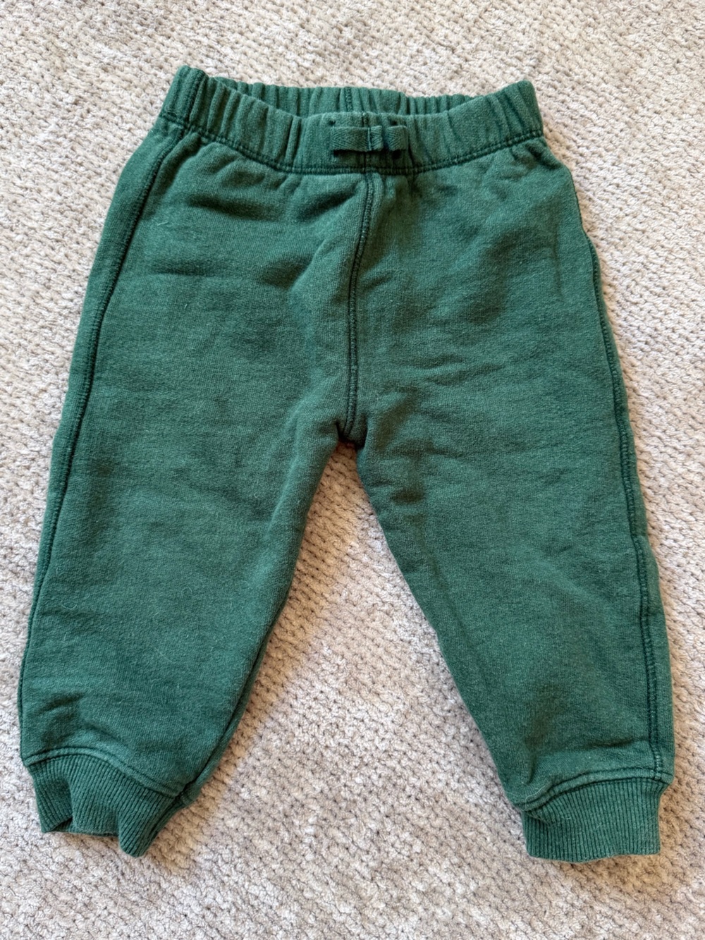 Monica + Andy 12-18M Green Organic Cotton Jogger Sweatpants